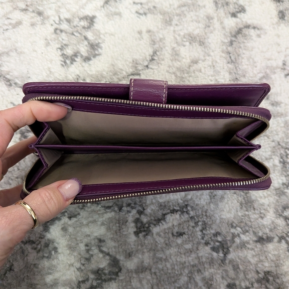 Monogram Purple and Tan Wallet - Picture 4 of 4